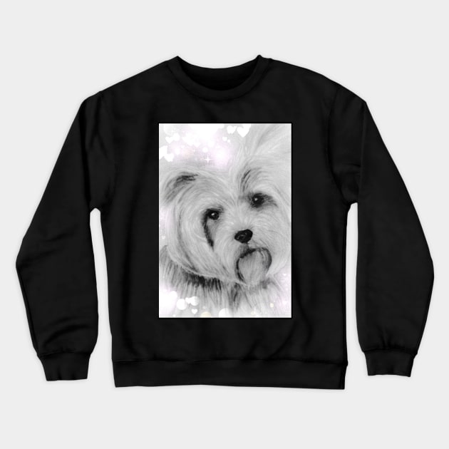 Yorkie Crewneck Sweatshirt by teenamarie23art